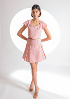 Hermoine Baby Pink Khadi Top