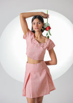 Hermoine Baby Pink Khadi Top