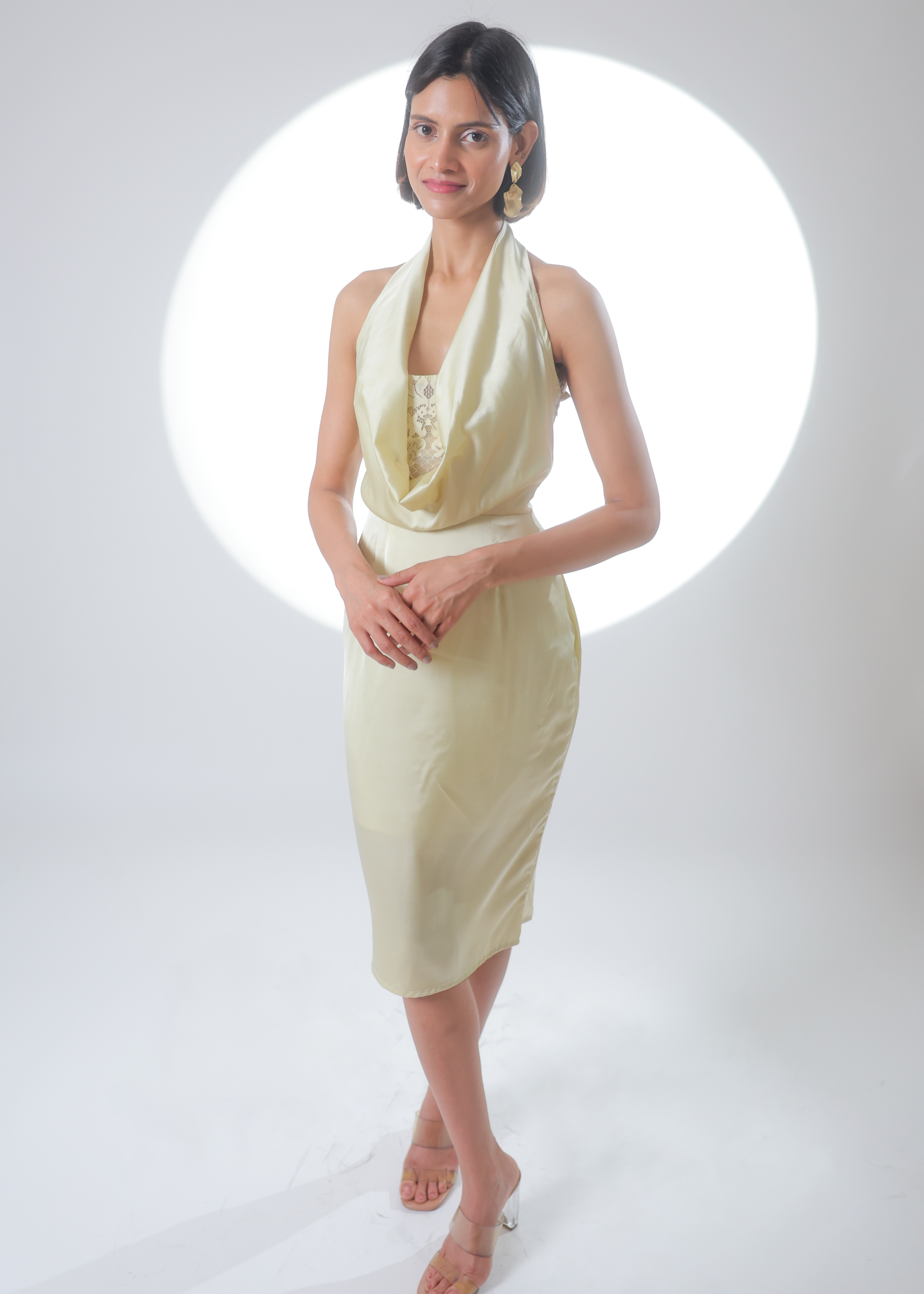Meera Cowl Midi Dress