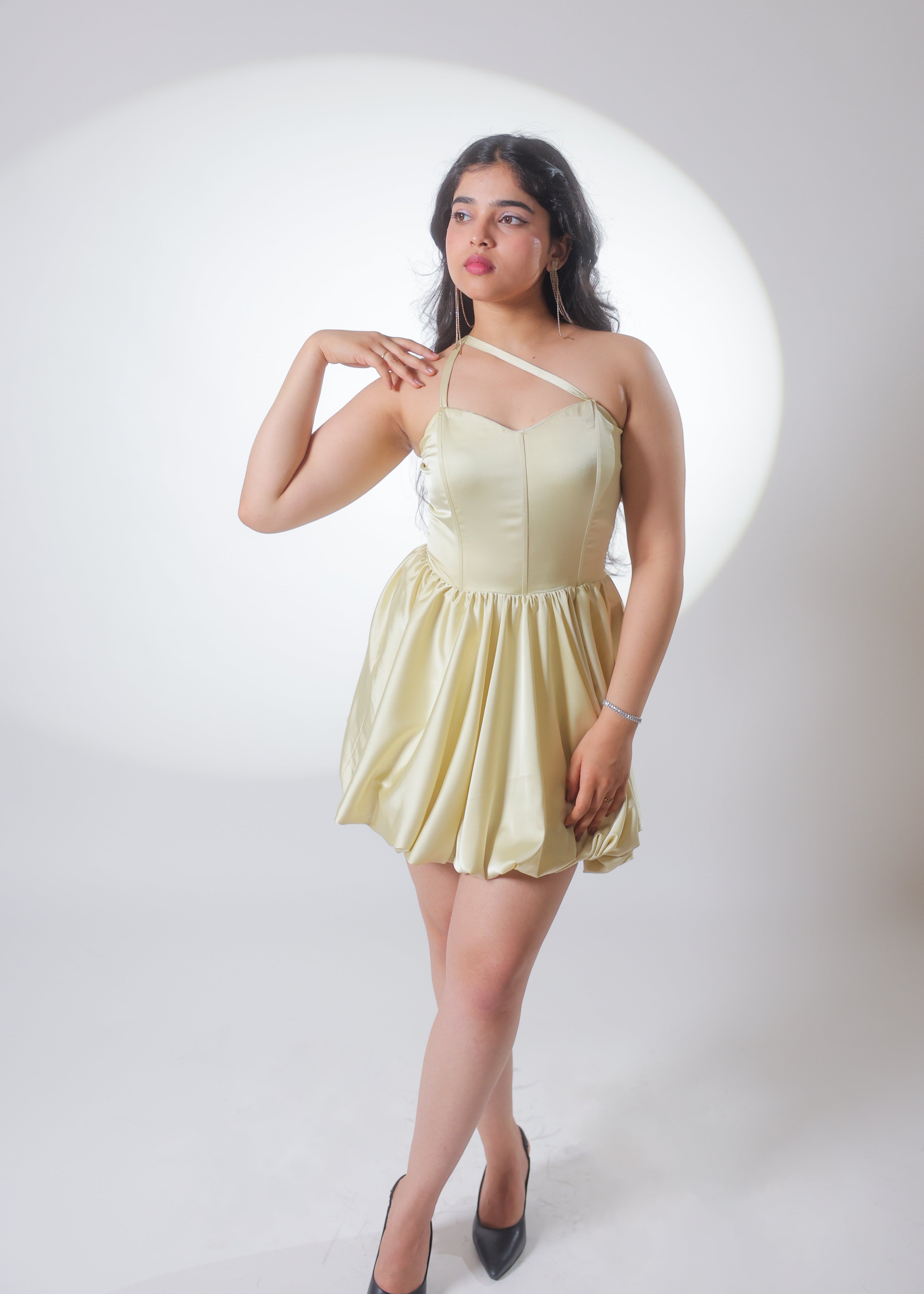 Naina Yellow Bubble Dress