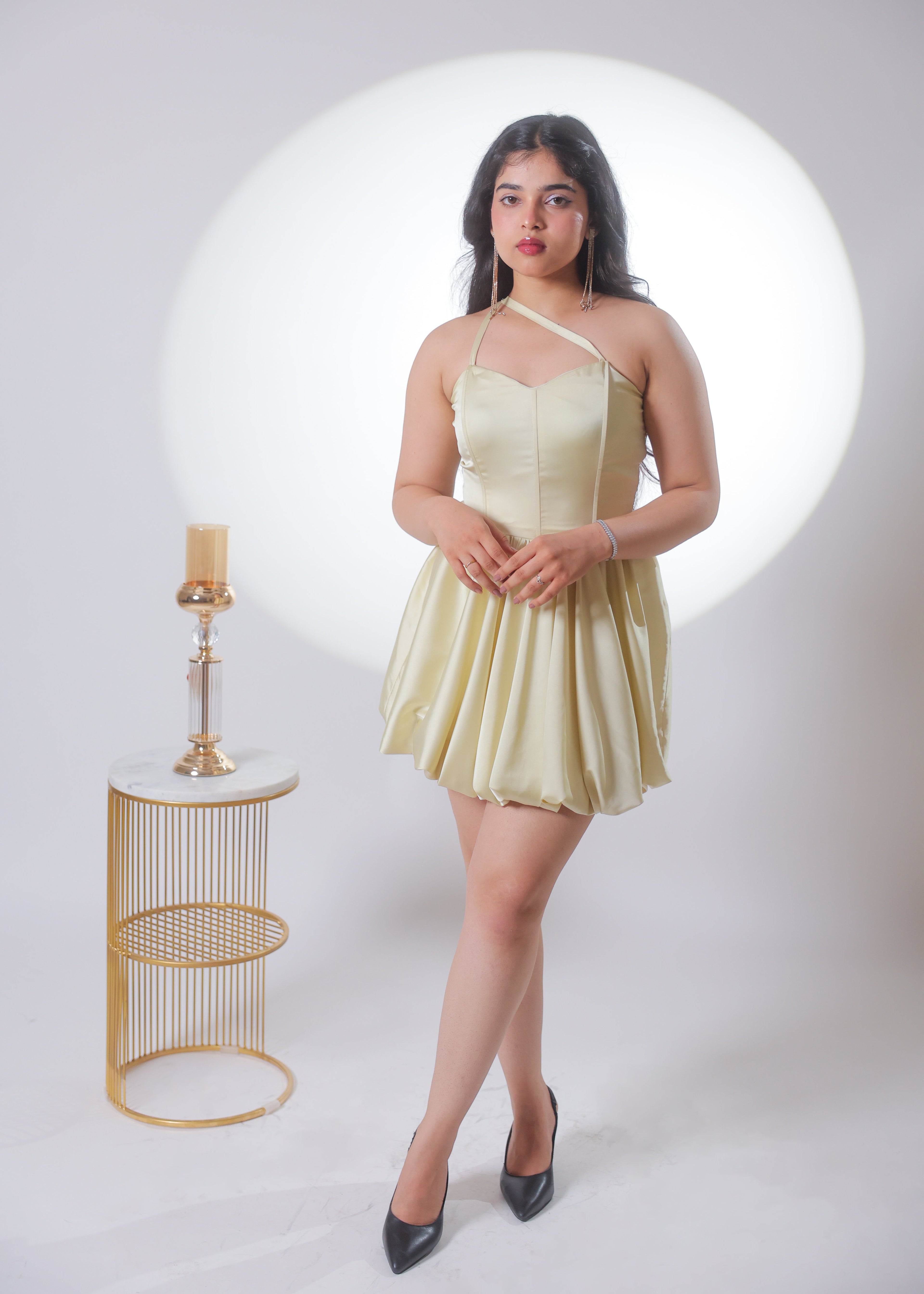 Naina Yellow Bubble Dress