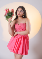 Aurora Pink Lace Bubble dress