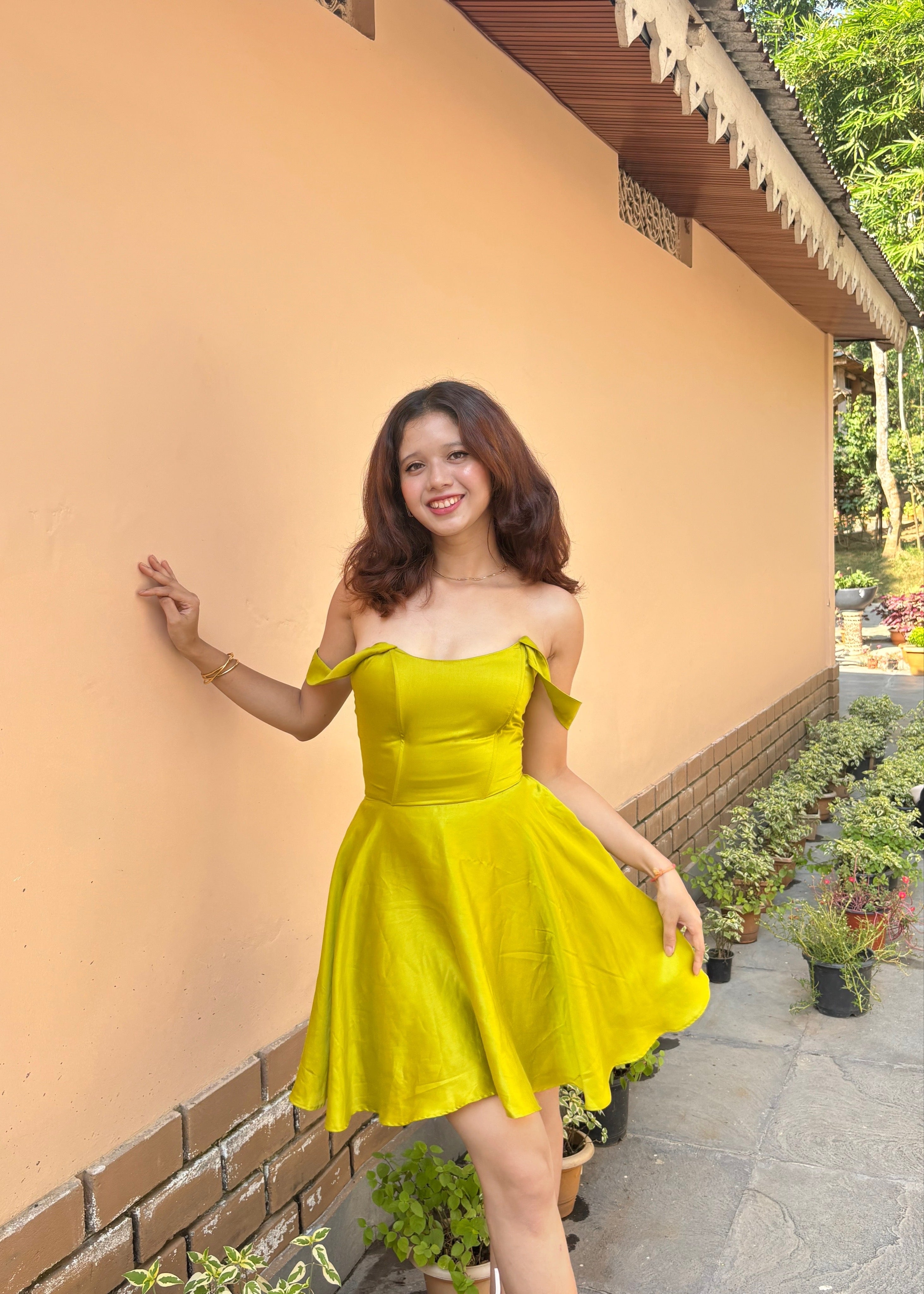 Elara Satin Corset dress
