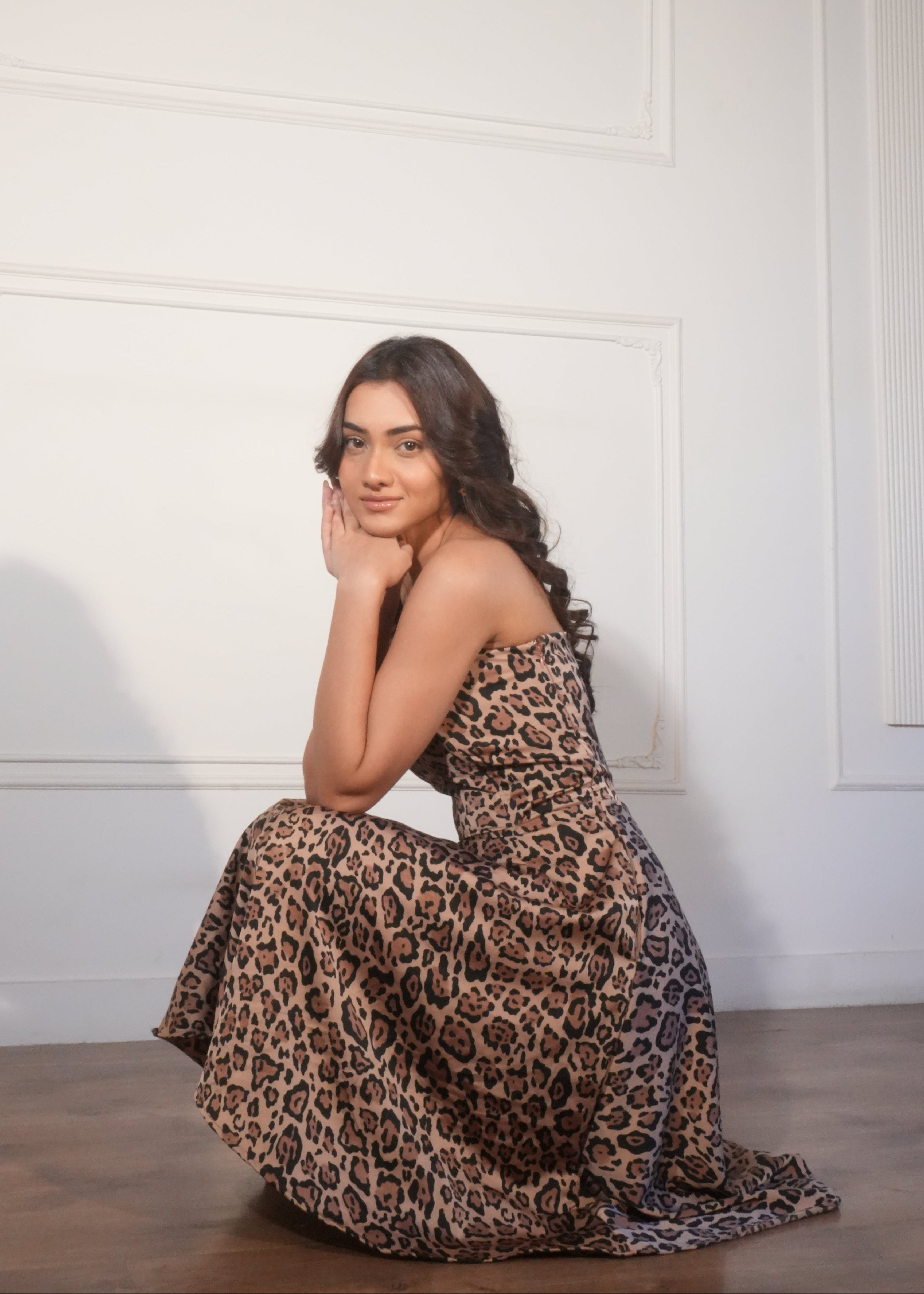 Gloria Leopard Corset dress