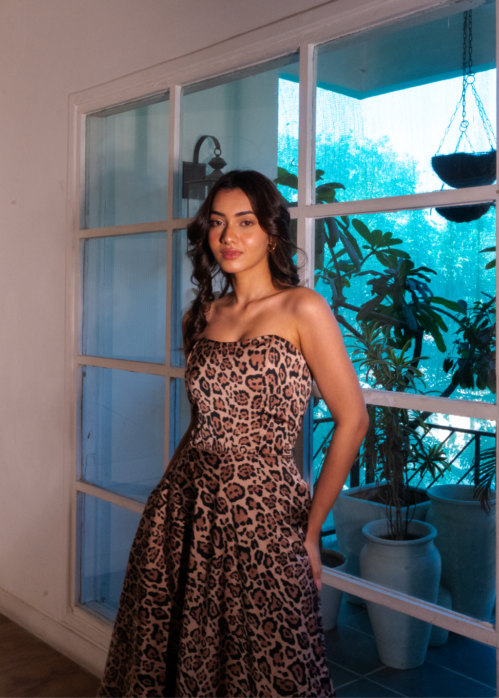 Gloria Leopard Corset dress