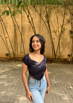 Luna Navy Bow top