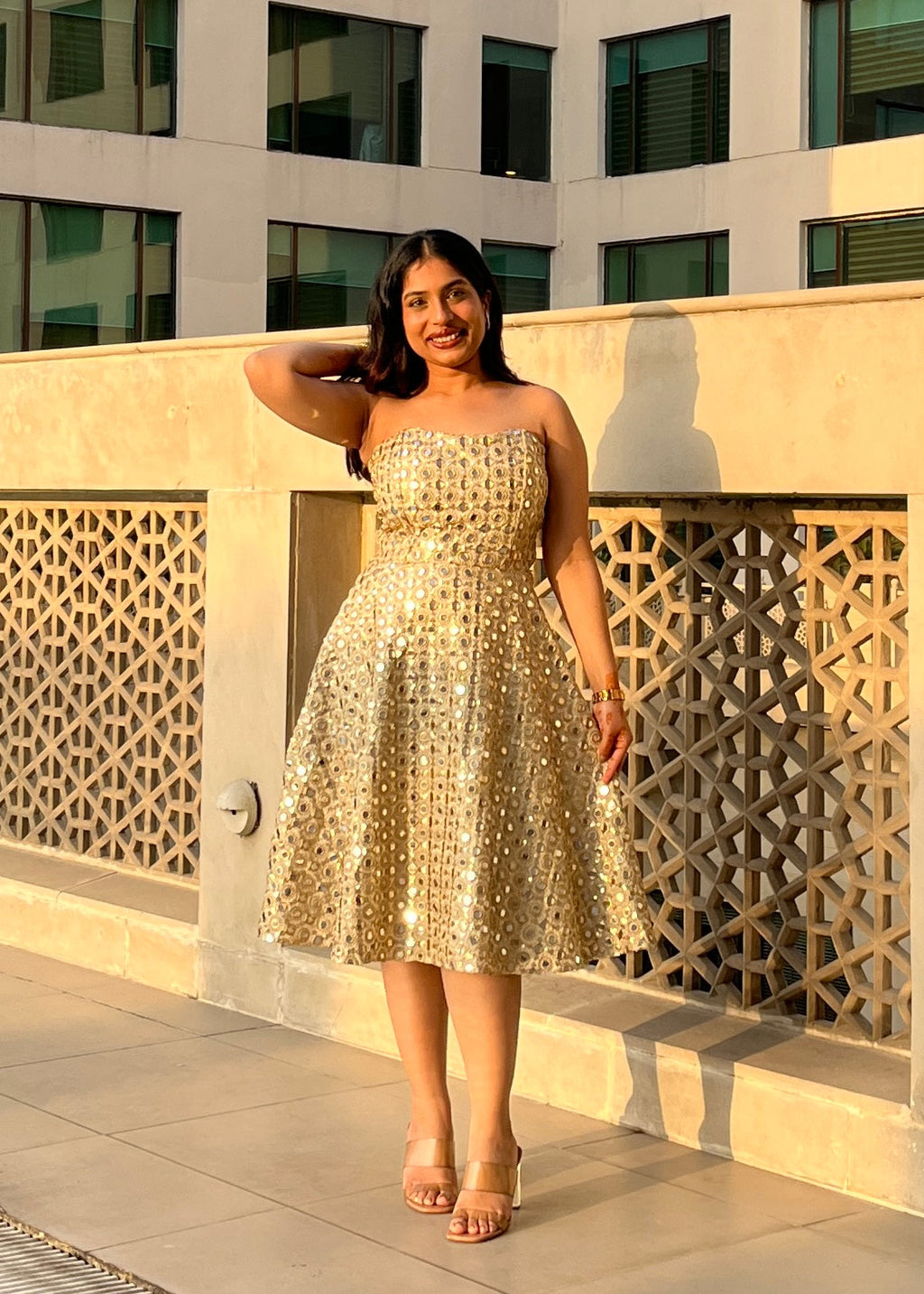 golden girl dress Versona