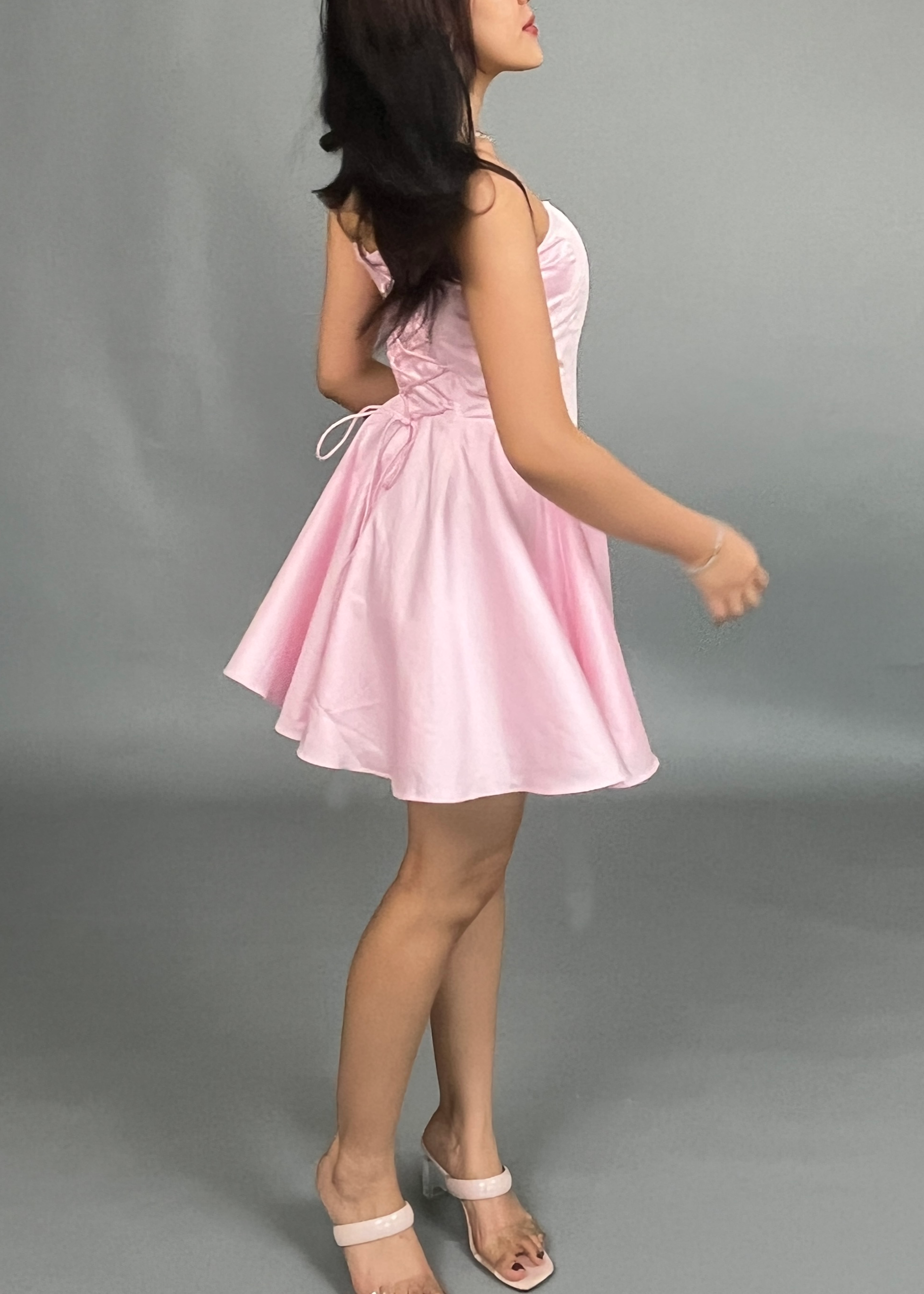 Elle Baby Pink Lace dress