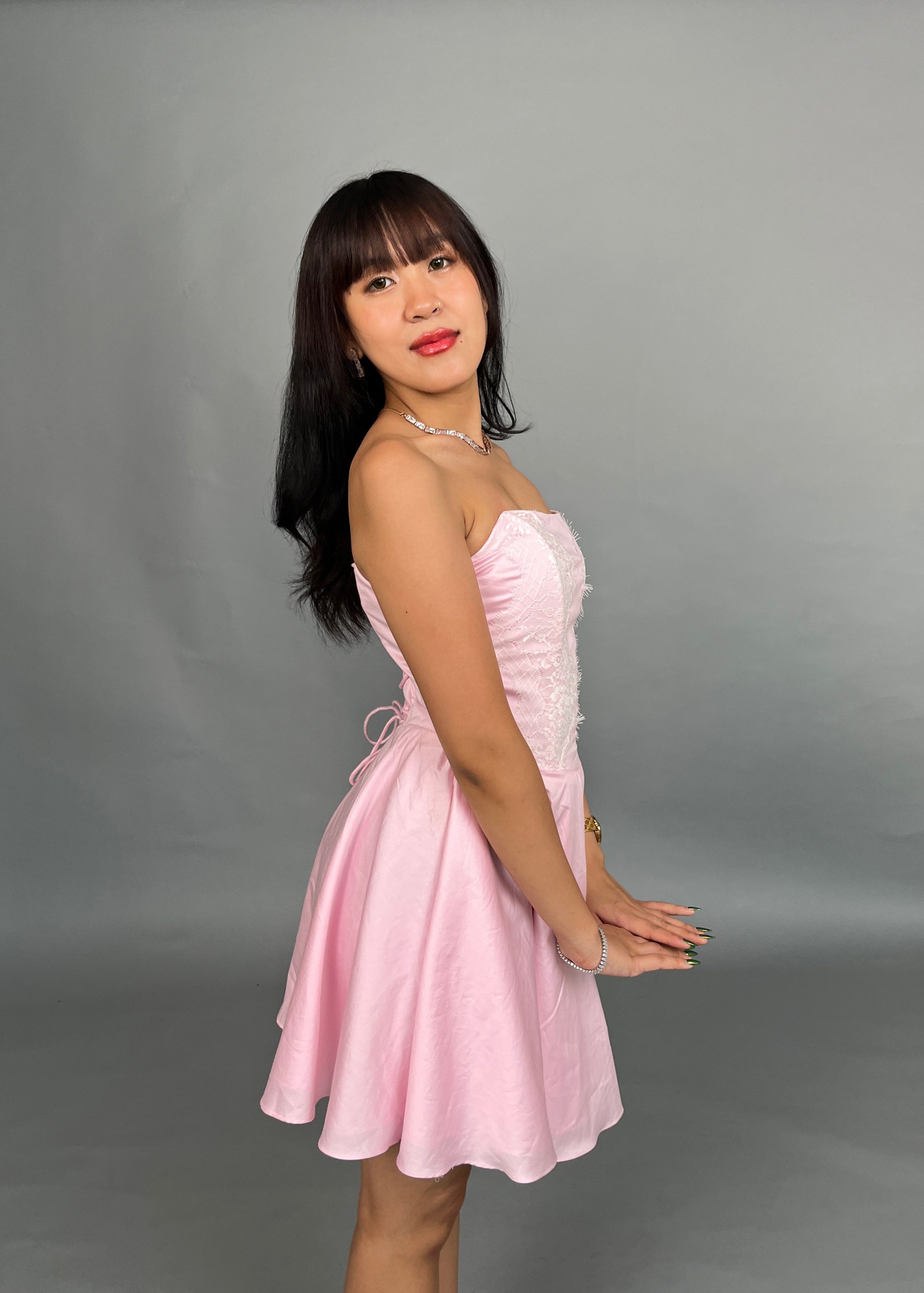 Elle Baby Pink Lace dress