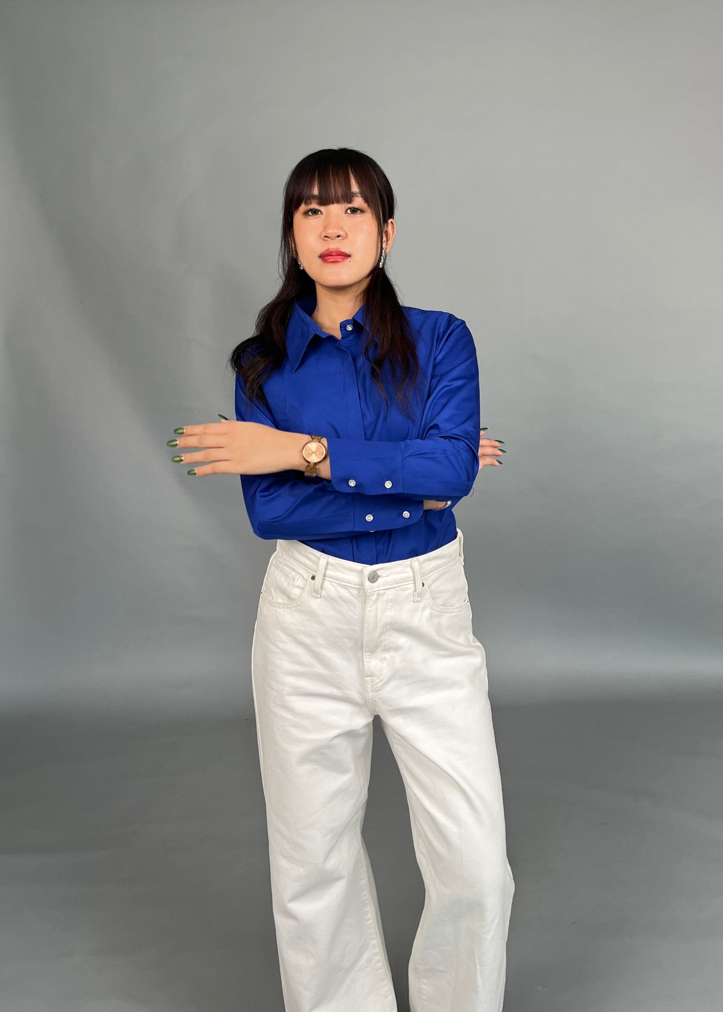 Delicate Cobalt Blue Shirt