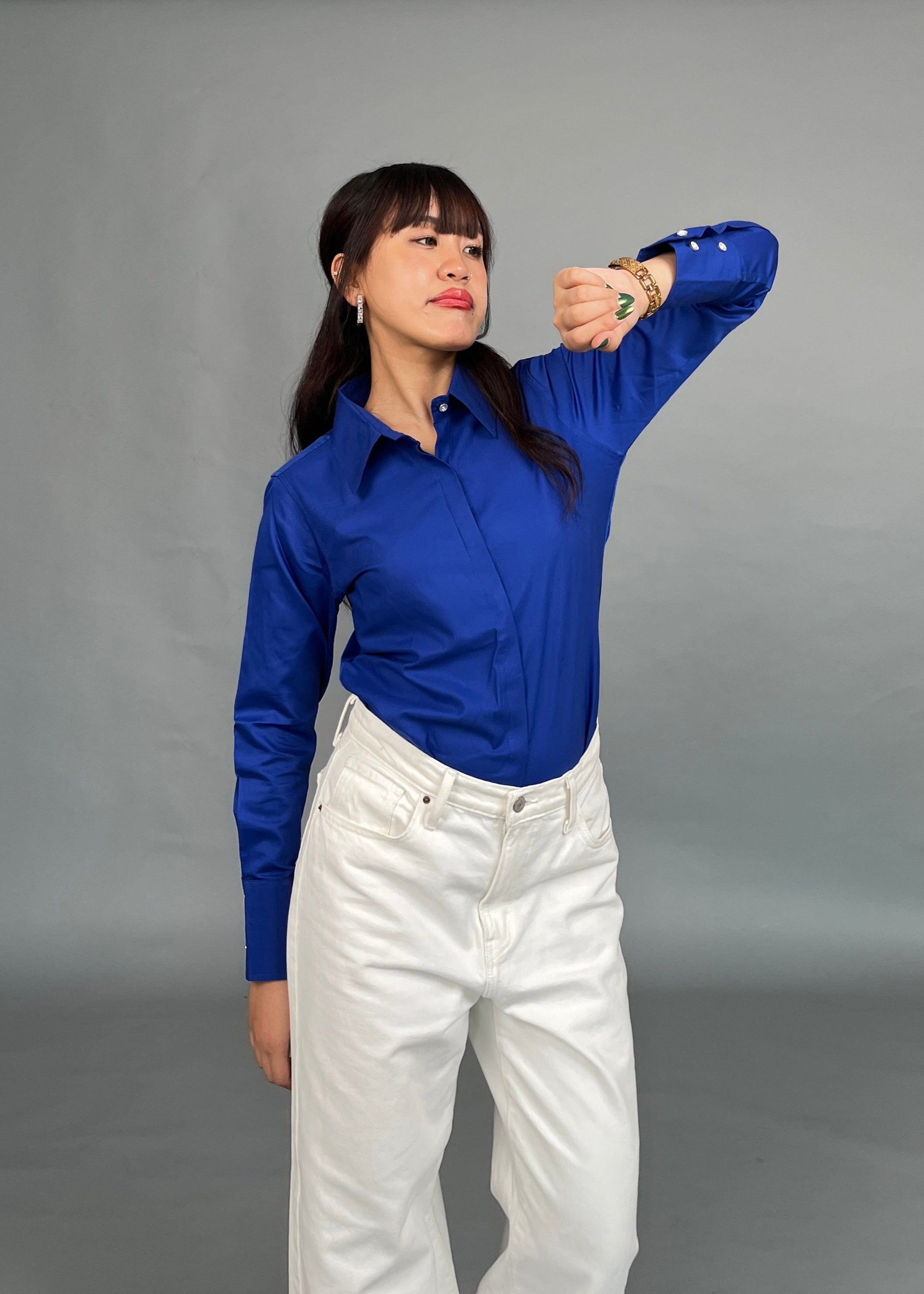 Delicate Cobalt Blue Shirt