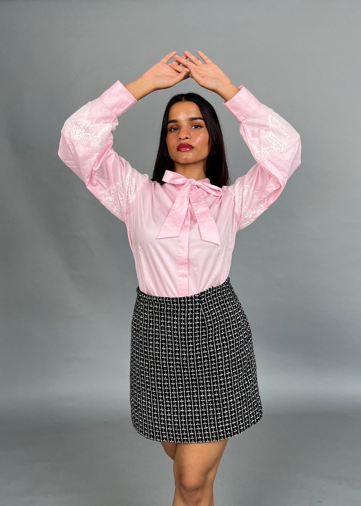Dorothea Baby Pink Shirt - Feminine Elegance in Cotton Satin – Ritika ...