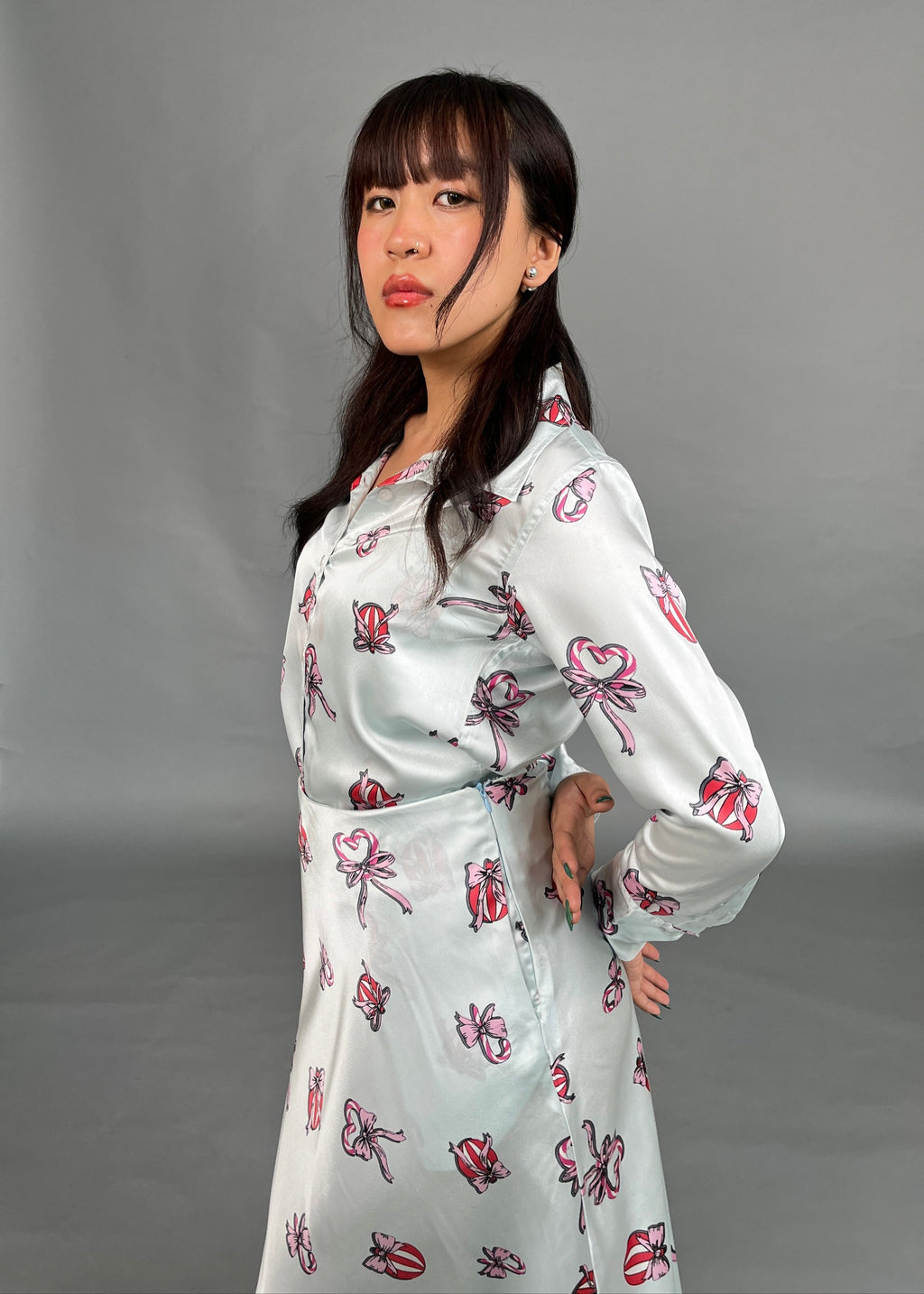 Amara Printed Satin Shirt