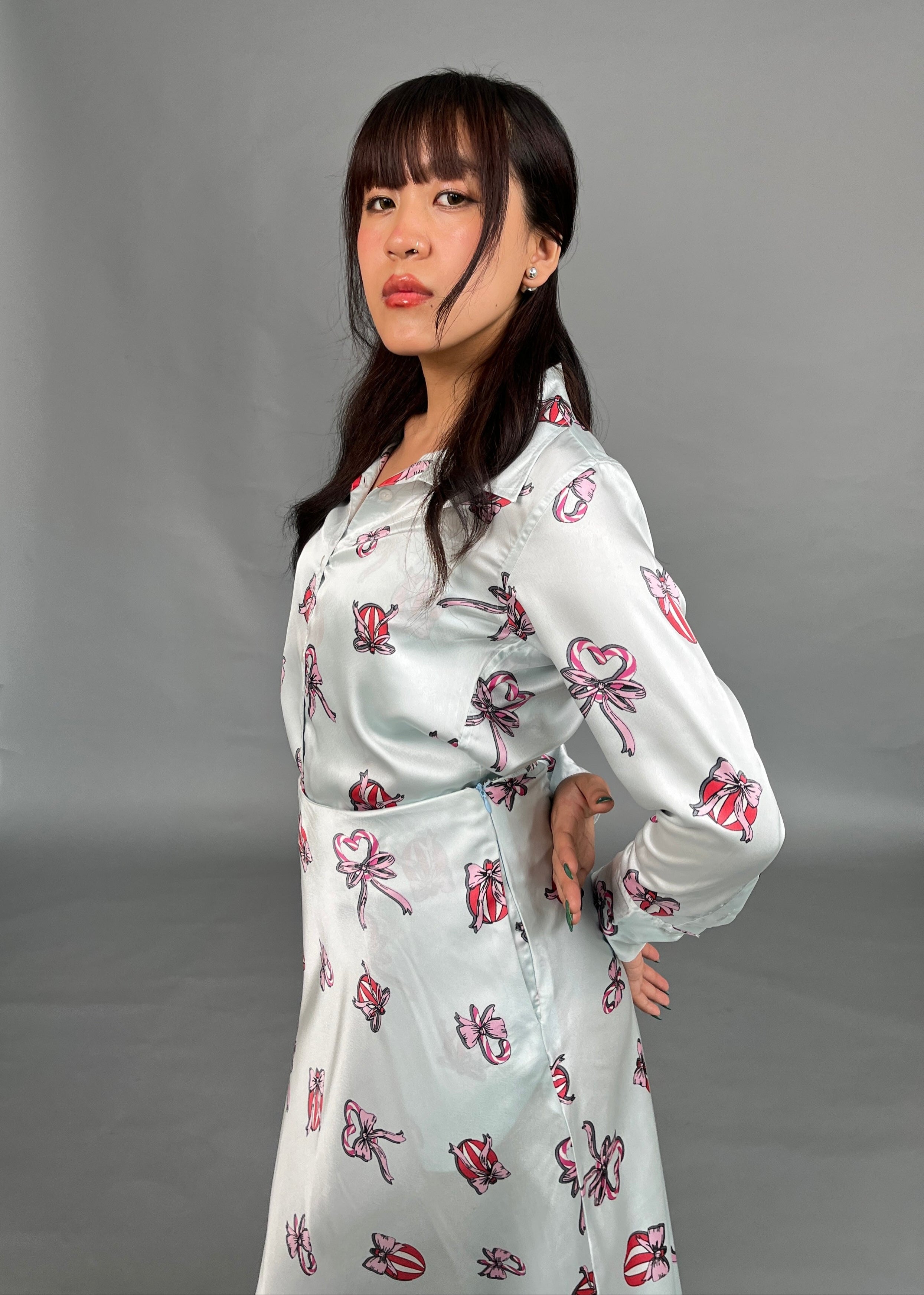 Amara Printed Satin Shirt