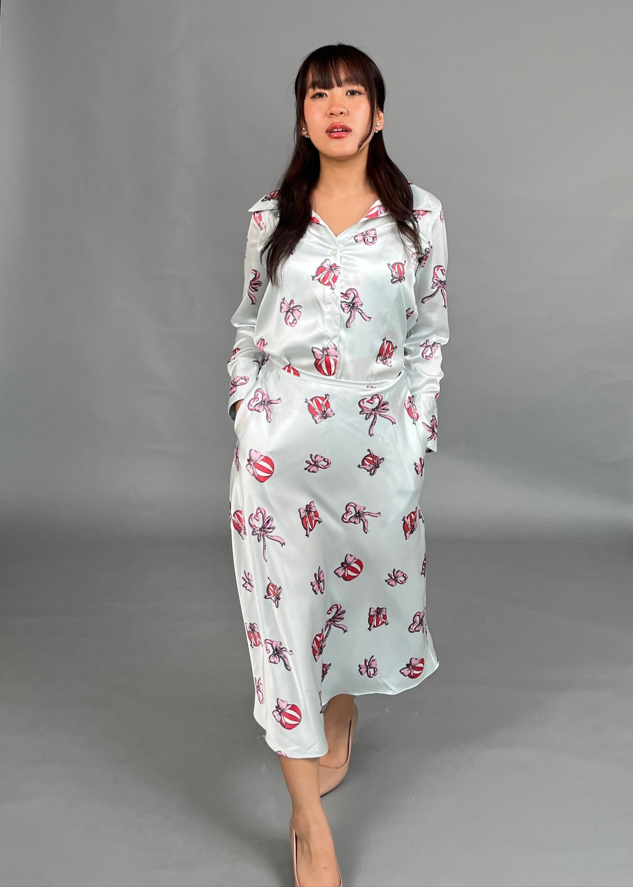 Amara Printed Satin Shirt