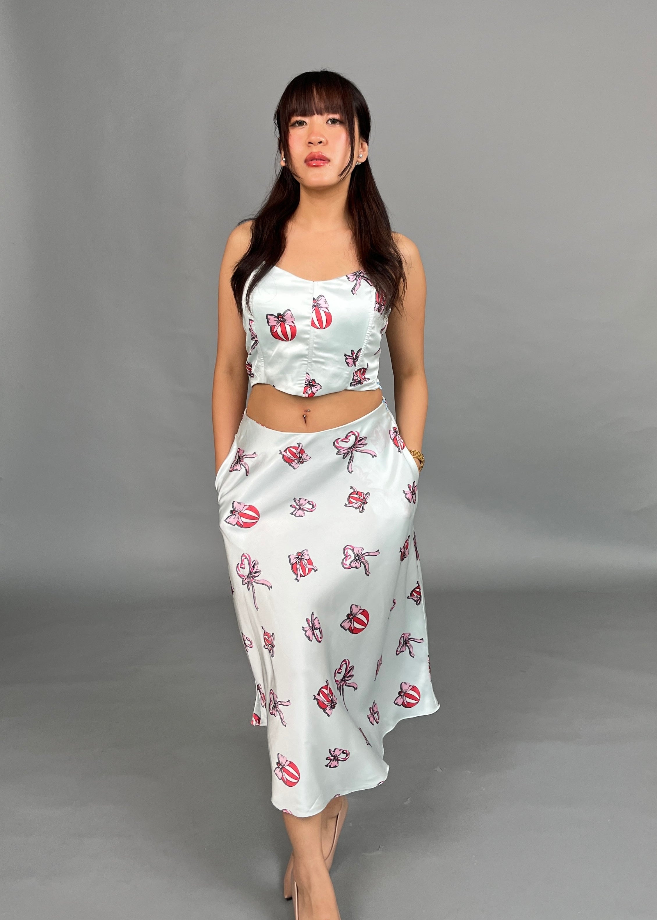 Amara Baby Blue Corset top
