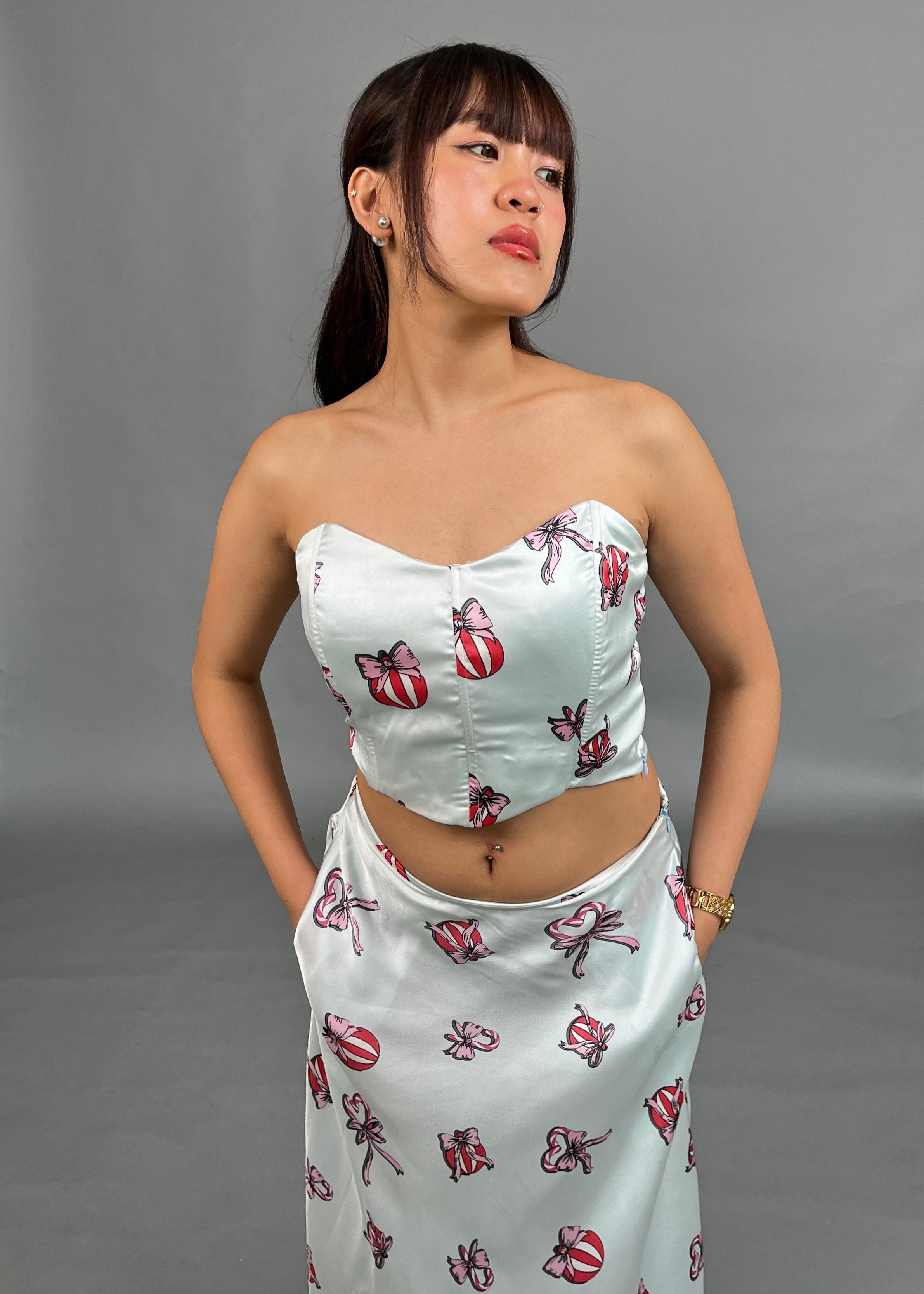 Amara Baby Blue Corset top
