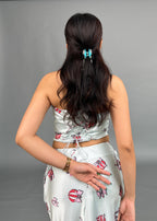 Amara Baby Blue Corset top