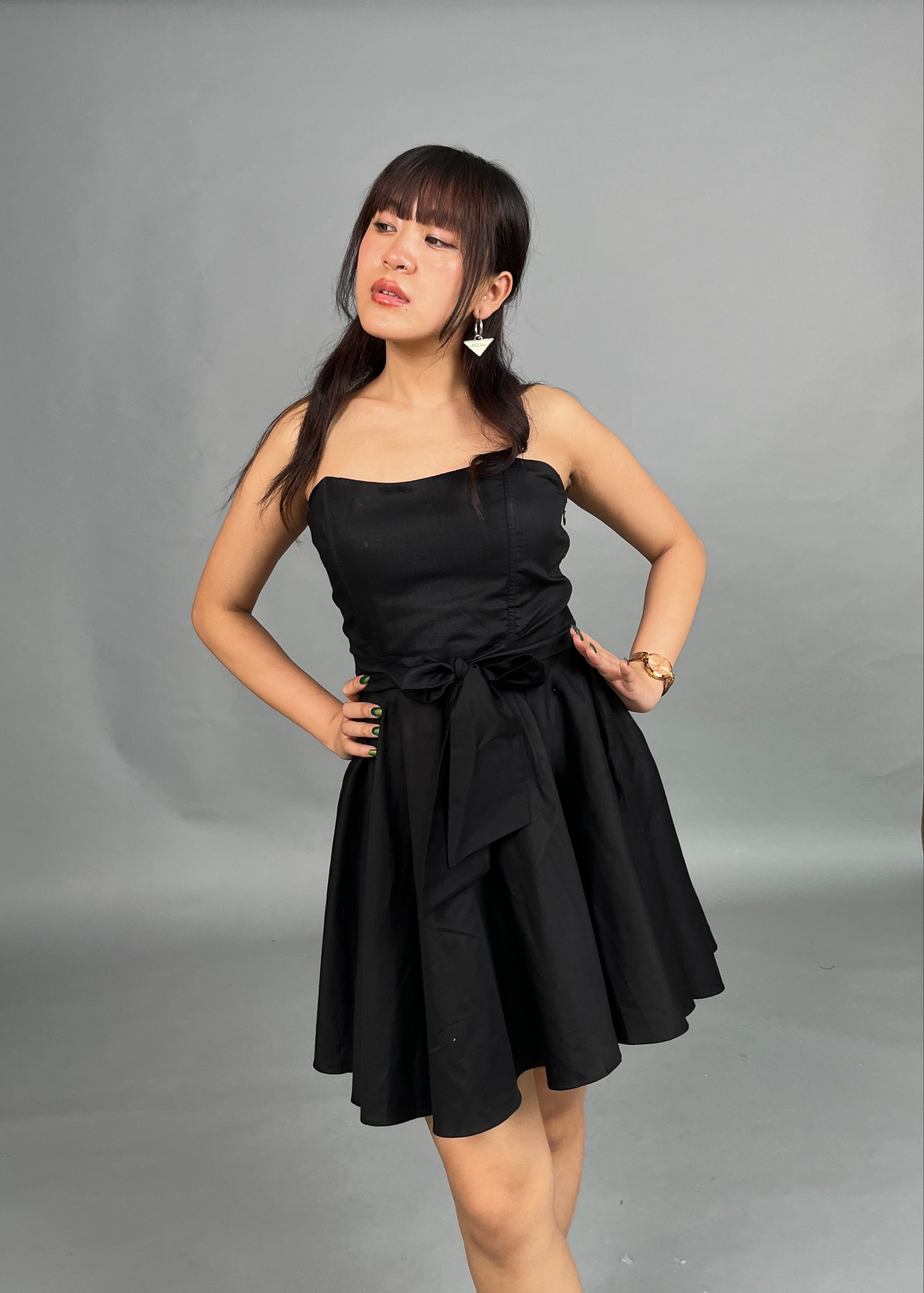 Moira Black Corset Dress