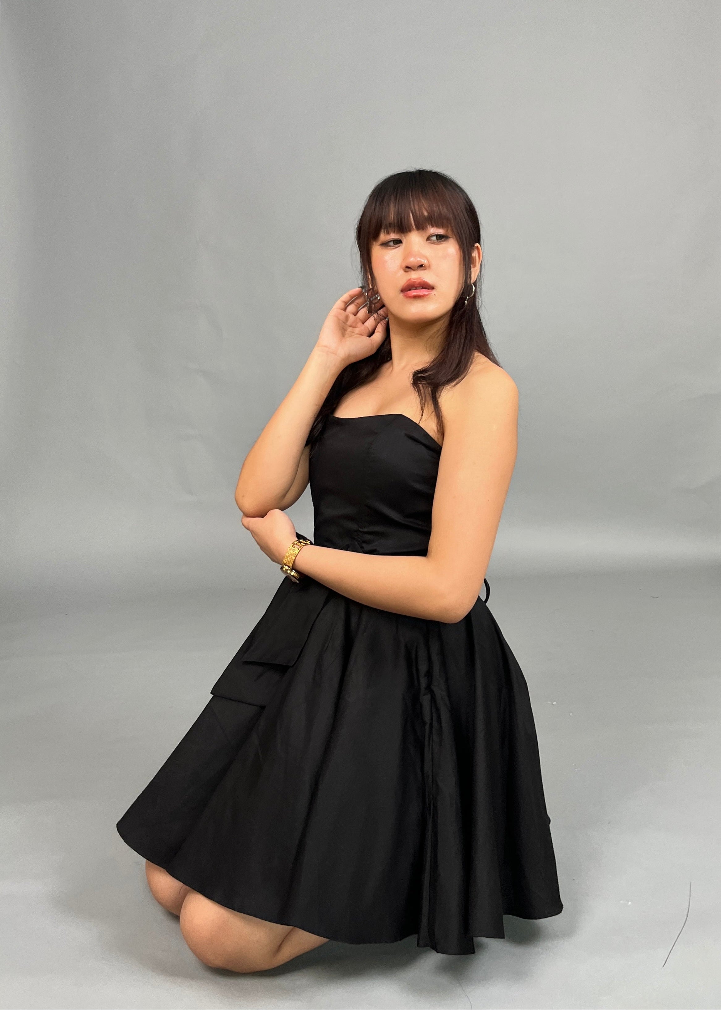 Moira Black Corset Dress