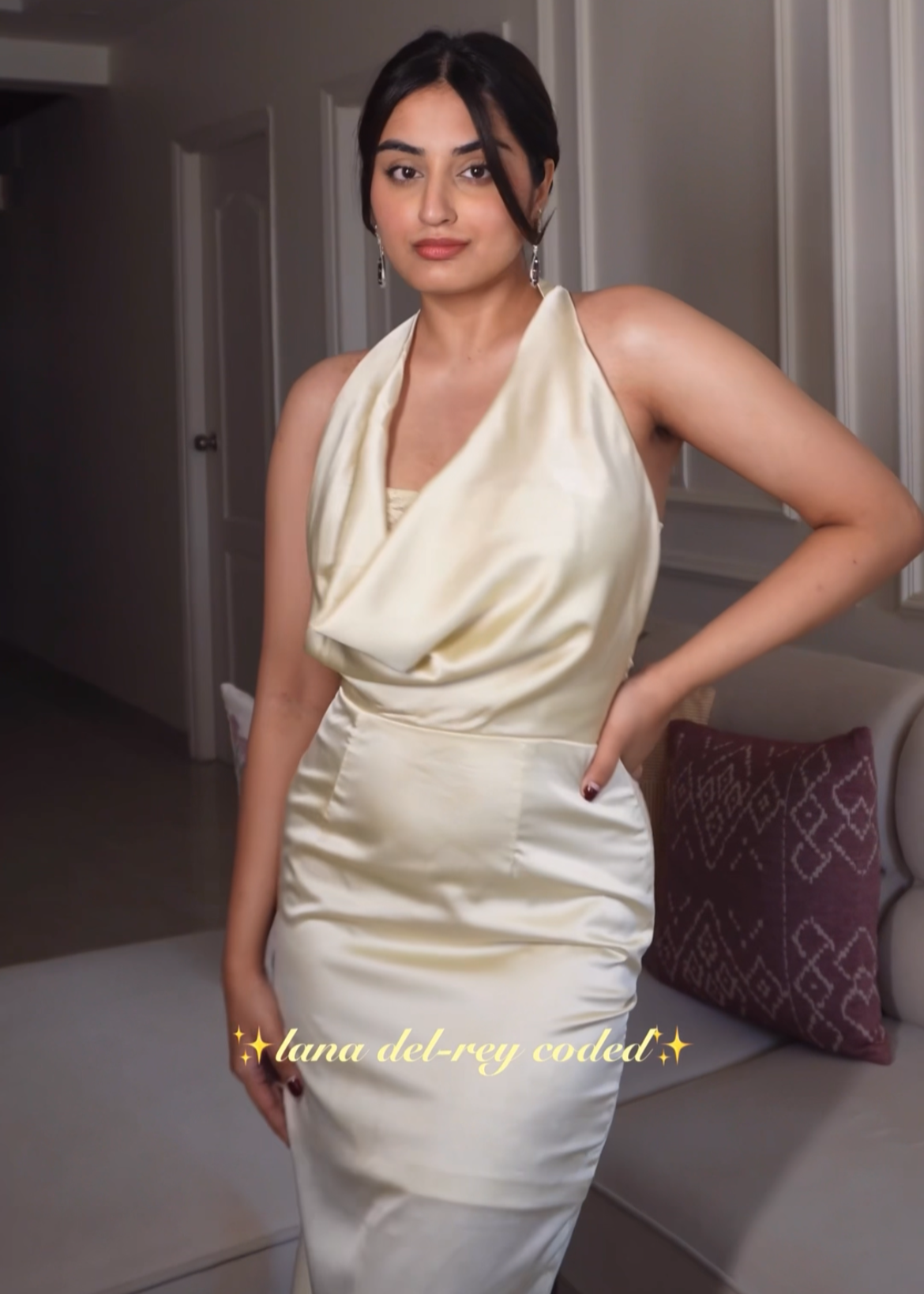 Meera Cowl Midi Dress