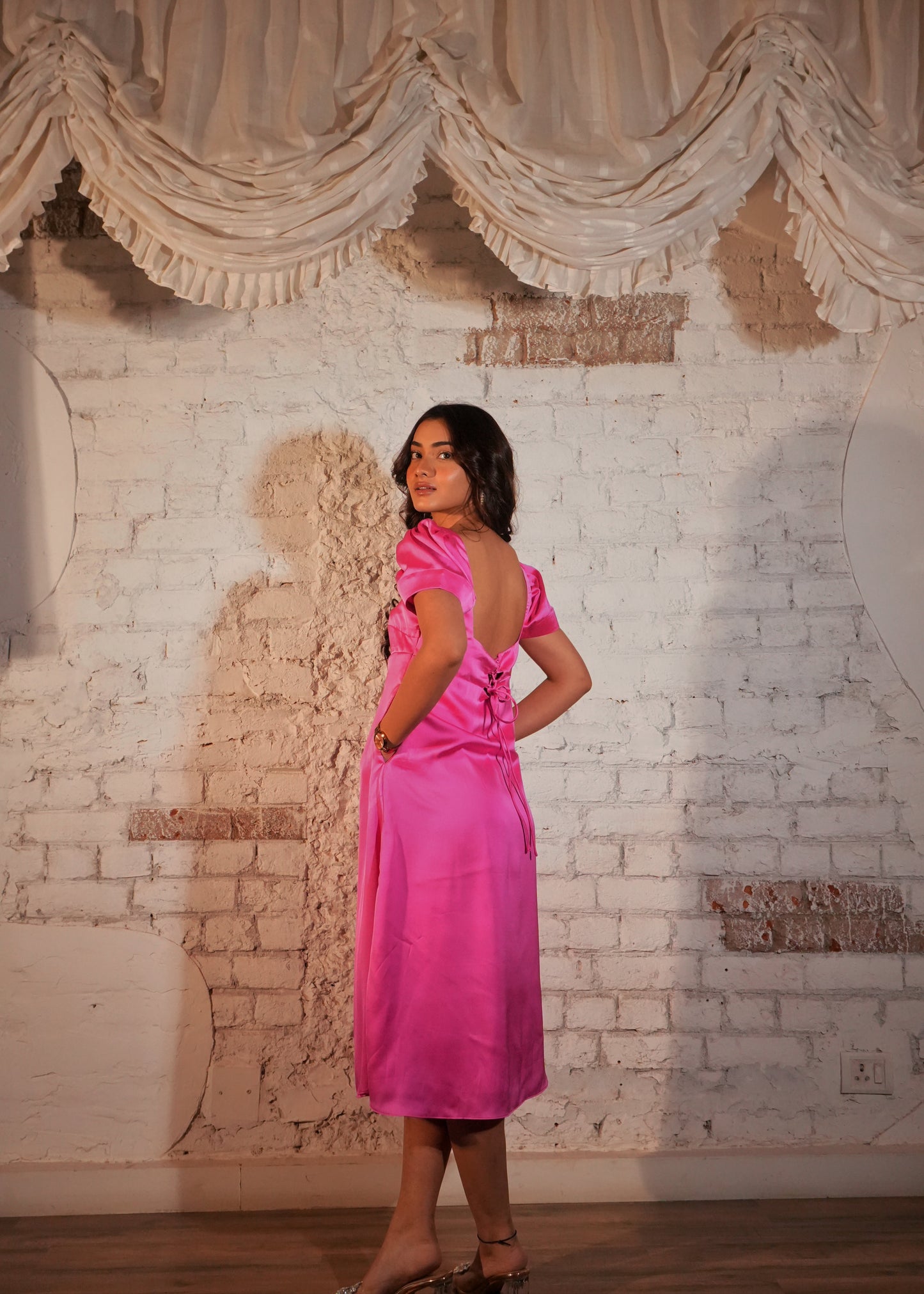 Clementine Pink Midi Dress