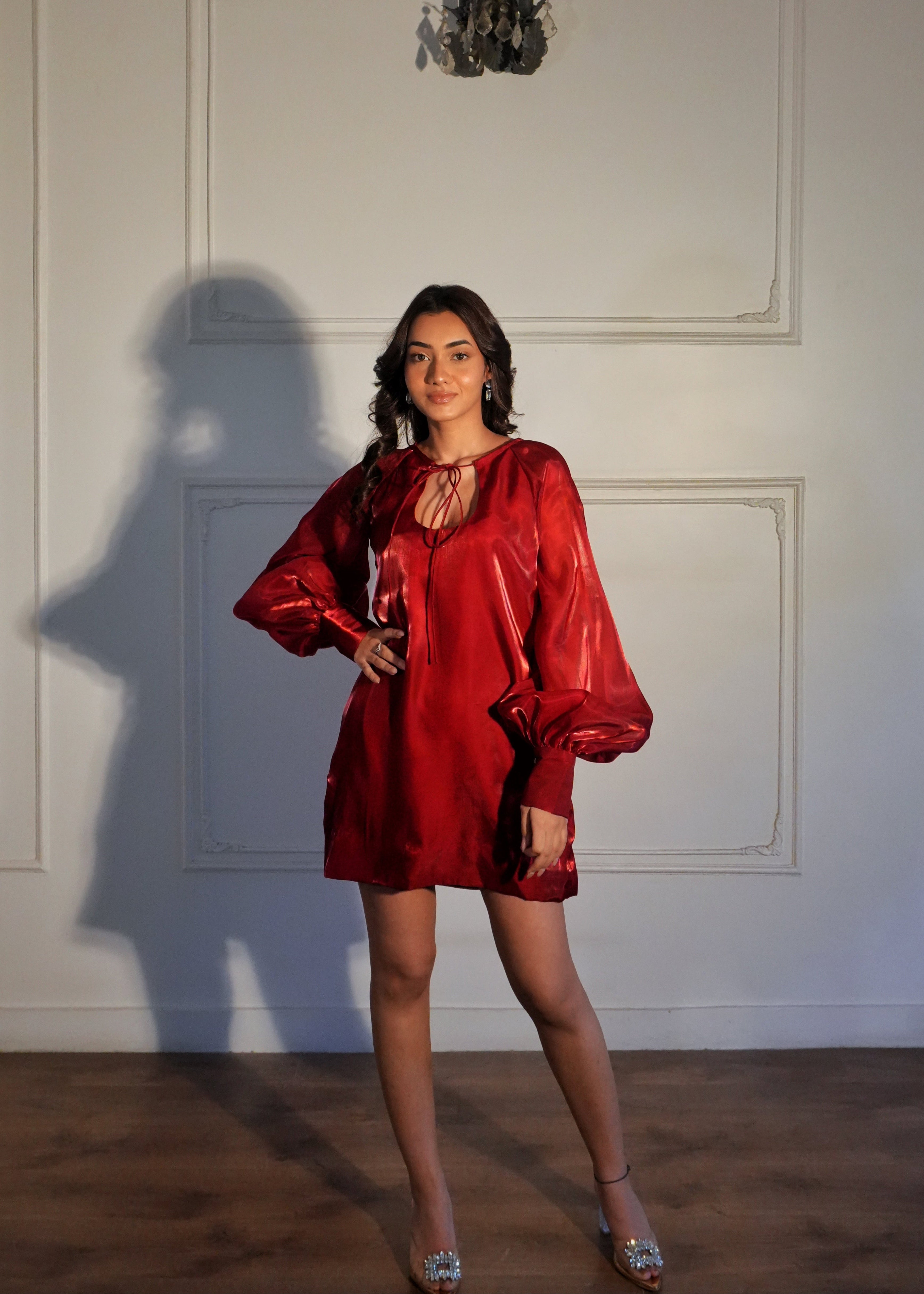 Nancy Red Organza Dress