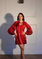 Nancy Red Organza Dress