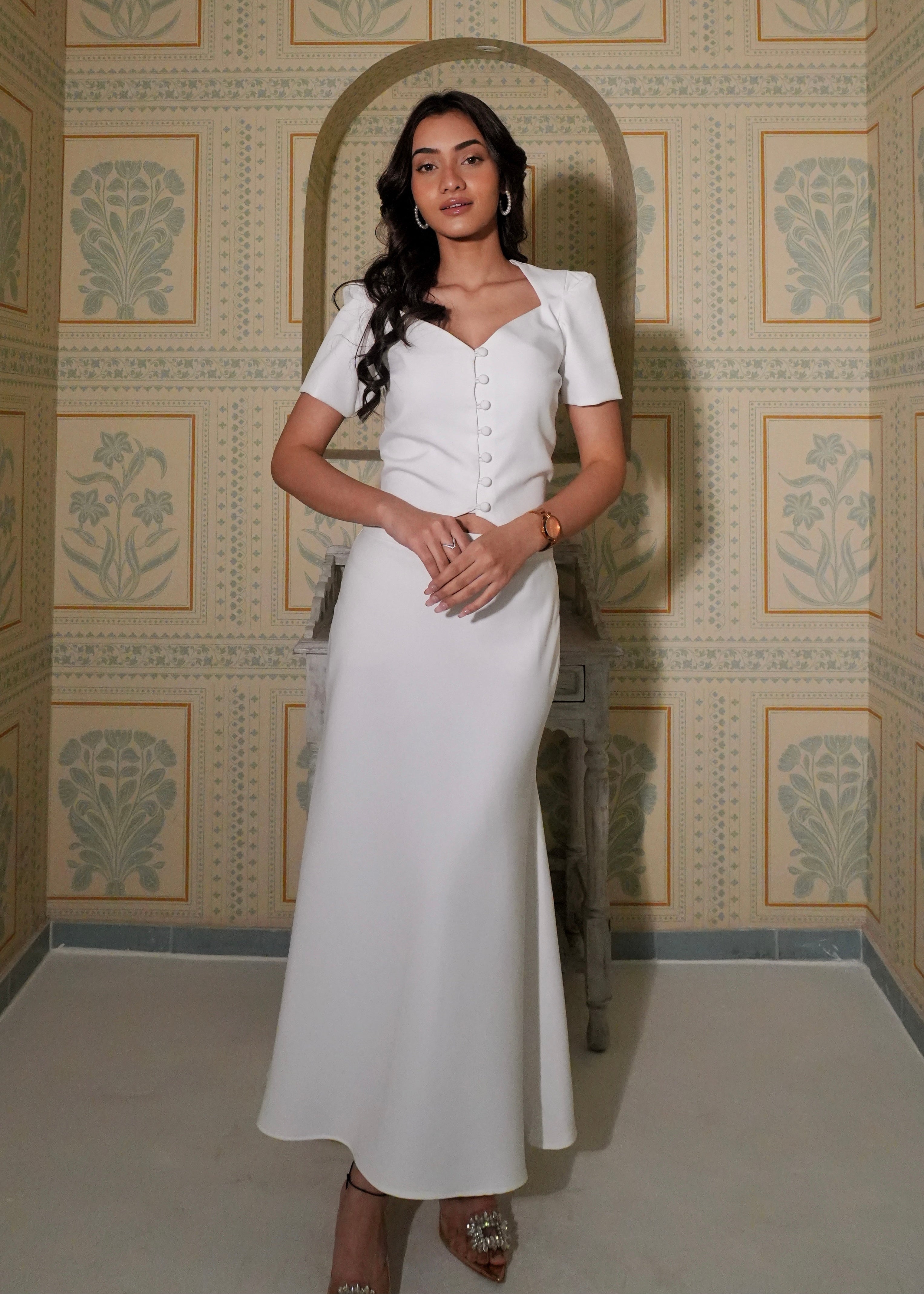 Audrey White Mermaid skirt