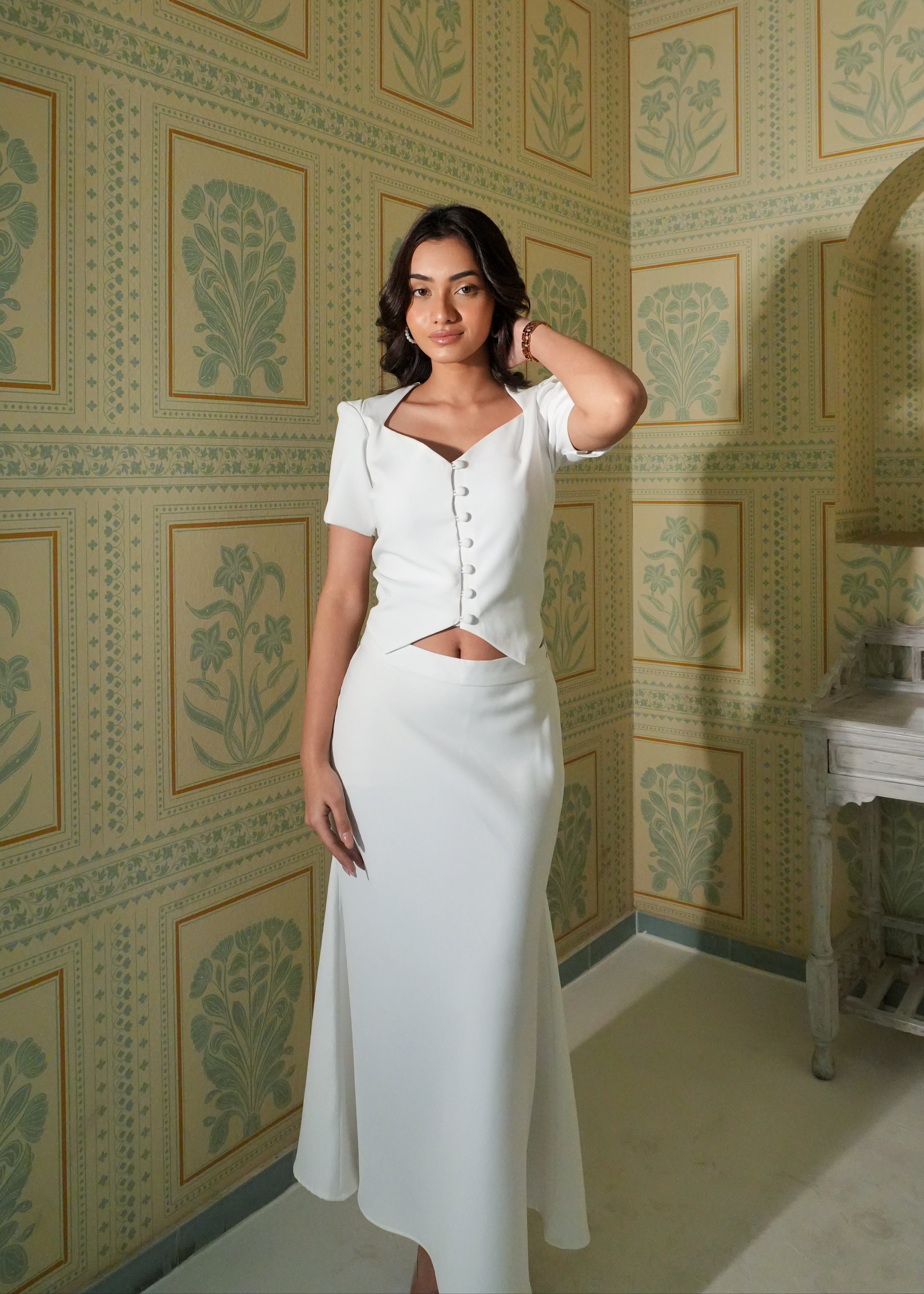 Audrey White Mermaid skirt
