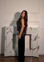 Addison Black Draped Trousers